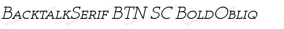 BacktalkSerif BTN SC BoldOblique字体转换
